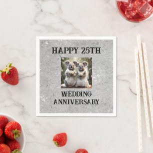 25. Jahrestag der traditionellen Hochzeit, Serviette