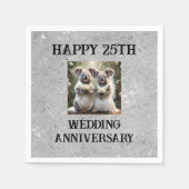 25. Jahrestag der traditionellen Hochzeit, Serviette (Vorderseite)