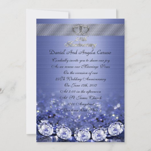 25. Jahrestag der Verlängerung der Frist Einladung (Vorderseite)