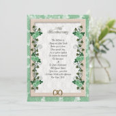 25. Jahrestag der Verlängerung der irischen Rose Einladung (Stehend Vorderseite)