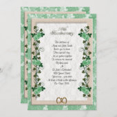 25. Jahrestag der Verlängerung der irischen Rose Einladung (Vorne/Hinten)