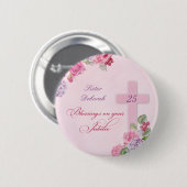 25. Jahrestag des religiösen Lebens katholische Nu Button (Vorne & Hinten)