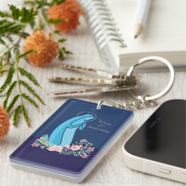 25. Jahrestag des religiösen Lebens Nun Pink Blume Schlüsselanhänger