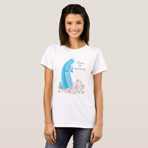 25. Jahrestag des religiösen Lebens Nun Pink Blume T-Shirt