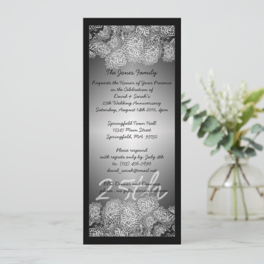 25. Jahrestag Einladung (Stehend Vorderseite)