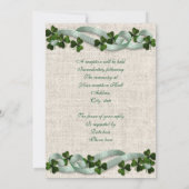 25. Jahrestag Einladung Irish Thema (Rückseite)