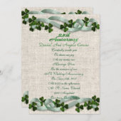 25. Jahrestag Einladung Irish Thema (Vorne/Hinten)