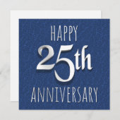 25. Jahrestag Feiertagskarte (Vorne/Hinten)