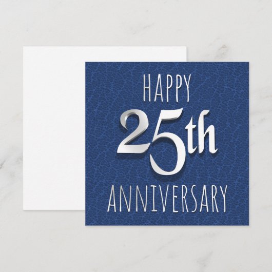 25. Jahrestag Feiertagskarte (Vorne/Hinten)