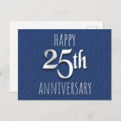 25. Jahrestag Feiertagspostkarte (Vorne/Hinten)
