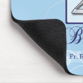 25. Jahrestag in Blau und Silber Mousepad (Ecke)