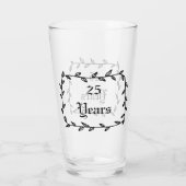 25. Jahrestag mit Blätter Glas (Rückseite)