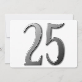 25. Jahrestag mit Informationen zur Rückseite Einladung