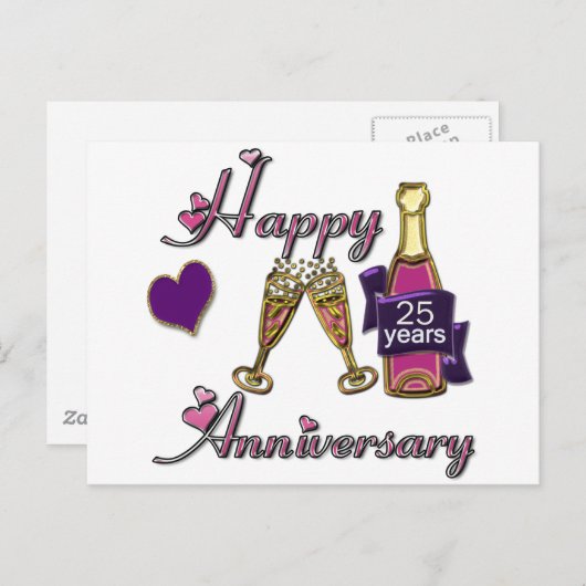 25. Jahrestag Postkarte (Vorne/Hinten)