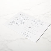 25. Jahrestag Save the Date Kalender Silver Folieneinladung (Gedreht)