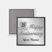 25. Jahrestag - Silber Magnet (Vorderseite/Rückseite)