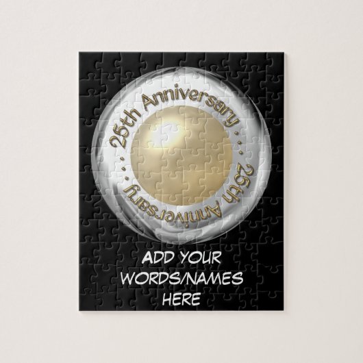 25. Jahrestag ("Silber" und "Perle" "3-D ") Puzzle (Vertikal)