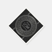 25. Jahrestag Silver Medallion Papier Napkins Serviette (Ecke)