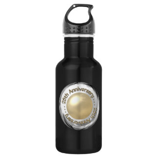 25. Jahrestag ("Silver" und "Pearl" 3-D") Edelstahlflasche