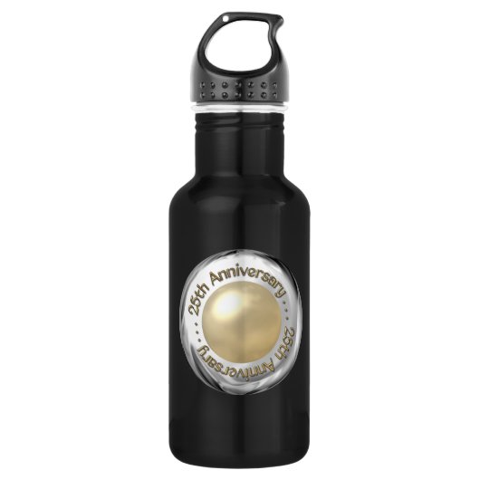 25. Jahrestag ("Silver" und "Pearl" 3-D") Edelstahlflasche (Vorderseite)