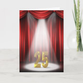 25. Jahrestag Spotlight Herzlichen Glückwunsch Karte (Vorderseite)