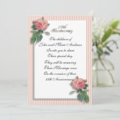 25. Jahrestag Vintager Rose Einladung (Stehend Vorderseite)