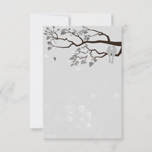 25. JahrestagLovebirds danken Ihnen Dankeskarte (Rückseite)