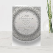 25. Jahrestags-Monogramm Karte (Rückseite)