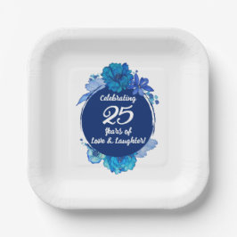 25. Jahrestags-Papiertafel Pappteller