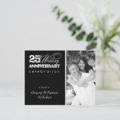 25. Jahrestags-Party - Foto-Einladungen Einladung (Stehend Vorderseite)
