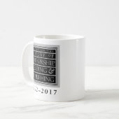 25. Jahrestags-Tasse des SCHARFEN Kaffeetasse (Vorderseite Links)