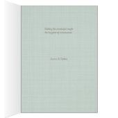 25-jährig Custom Cake Green Linen Card (Innen (Rechts))