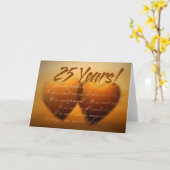 25-jährige Jahrestags-Herz-Karte Karte (Gelbe Blume)