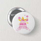 25-jähriger Geburtstagskuchen Button (Vorne & Hinten)
