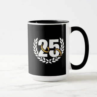 25-jähriger Silberhochzeiturm Tasse
