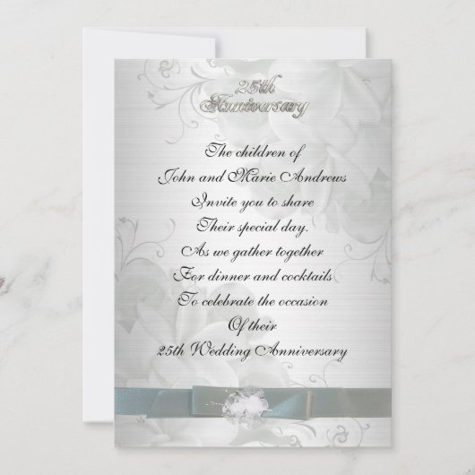 25-jähriges Jubiläum der Einladung der Eltern (Vorderseite)