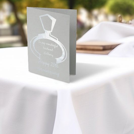 25-jähriges Jubiläum für Ehemann Folienkarte