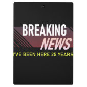 25-jähriges Jubiläum Mitarbeiteraufwertung Klemmbrett (Rückseite)