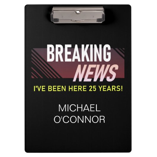 25-jähriges Jubiläum Mitarbeiteraufwertung Klemmbrett (Vorderseite)