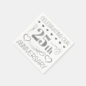 25-jähriges Jubiläum Serviette (Ecke)