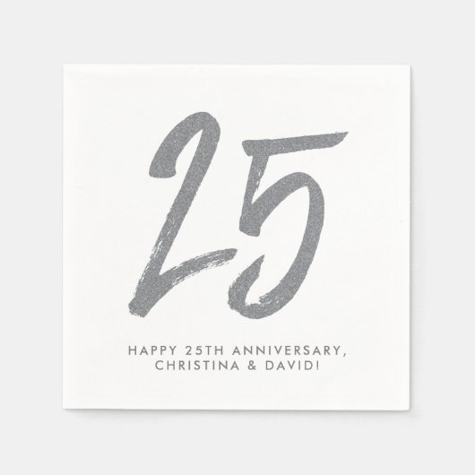 25-jähriges Party personalisiert Serviette (Vorderseite)