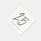 25-jähriges Party personalisiert Serviette (Ecke)