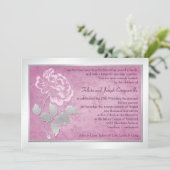 25-jähriges Pink Peony Einladung (Stehend Vorderseite)