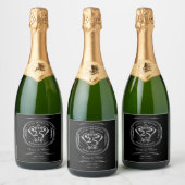 25-jähriges Sparkling Weinlabel Schaumweinetikett (Flaschen)