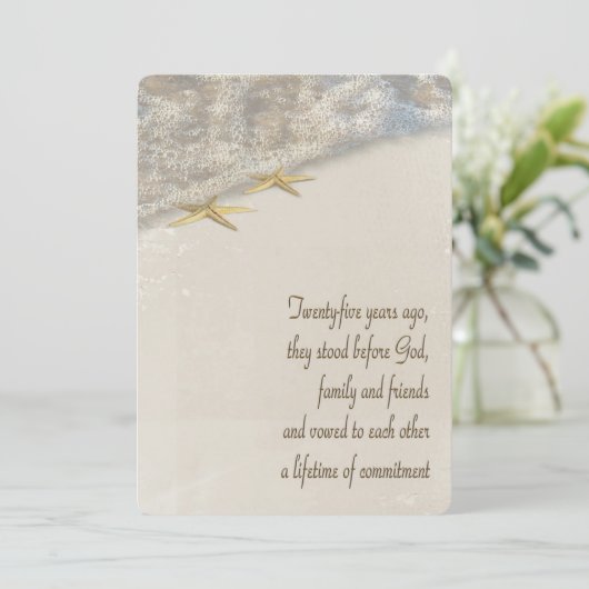 25-jähriges Vow Renewal Wedding Program Programm (Stehend Vorderseite)