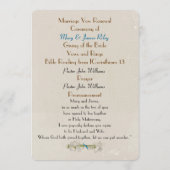 25-jähriges Vow Renewal Wedding Program Programm (Rückseite)