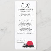 25 japanische Hochzeitsprogramme Programm (Vorderseite)