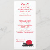 25 japanische Hochzeitsprogramme Programm (Vorderseite)