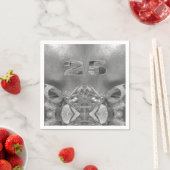 25. Jubiläum 25 Jahre Jubilee Chic Silver Gray Serviette (Beispiel)