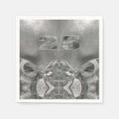 25. Jubiläum 25 Jahre Jubilee Chic Silver Gray Serviette (Vorderseite)